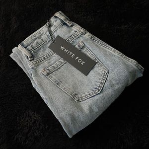 White fox boutique split hem jeans